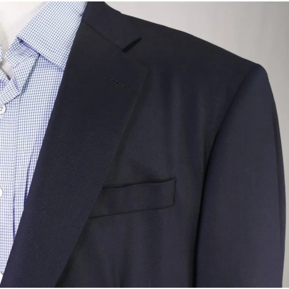 Brooks Brothers Golden Fleece Madison Navy Blue Gold Button Wool Blazer 48R